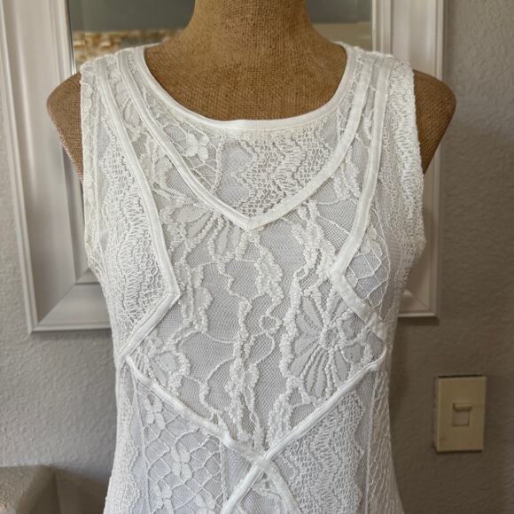 Sundance Language of Love Ivory Patchwork Lace Dress Small Robert Redford EUC - Picture 5 of 10